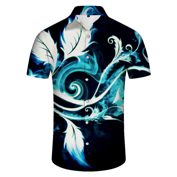 
Hawaiian Shirt Short Sleeve Button Beach Rainforest Men's Printed Shirt for Breathable
                