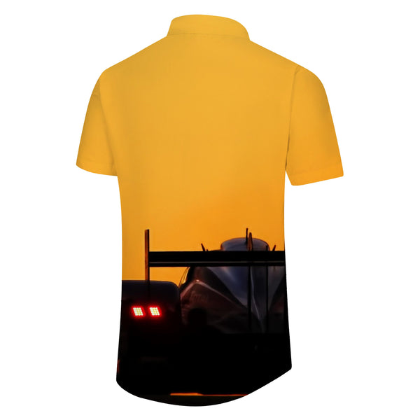 
Yellow hawaii button shirt holiday beach short sleeve men's loose top 3d digital print pattern
                