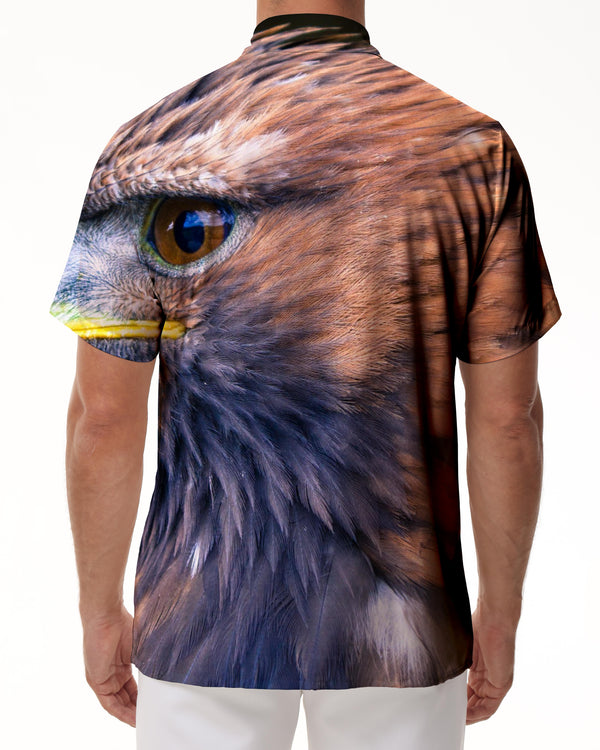
Hunting Fun Bald Eagle Print Hawaiian Shirt Men's Short Sleeve Fashion Button Men's Beach Shirt
                