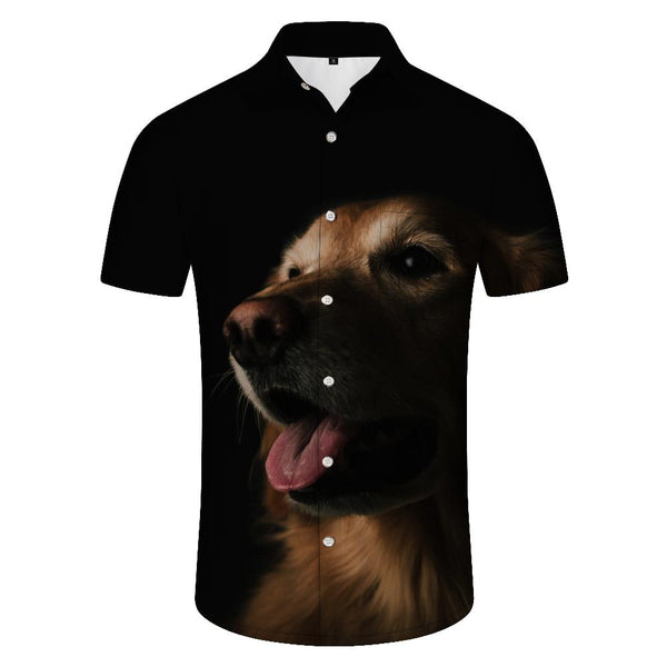 
Golden Retriever Cute Men's Hawaiian Shirt Short Sleeve Holiday Short Sleeve and Casual Tops
                