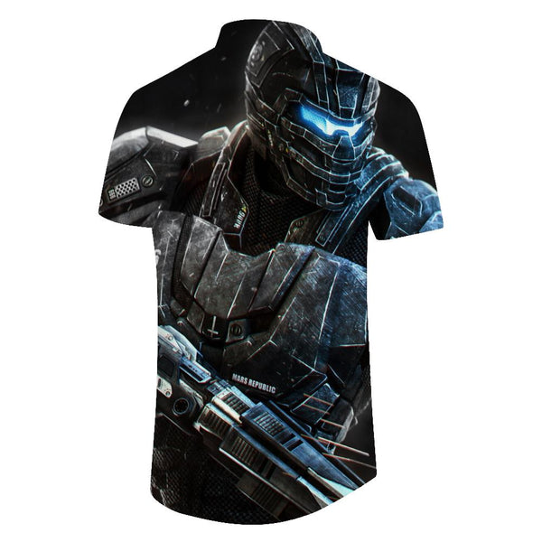 
Black Cosmic Alien Mens Hawaiian Shirt Casual Button Lapel Top Summer Tropical Beach
                