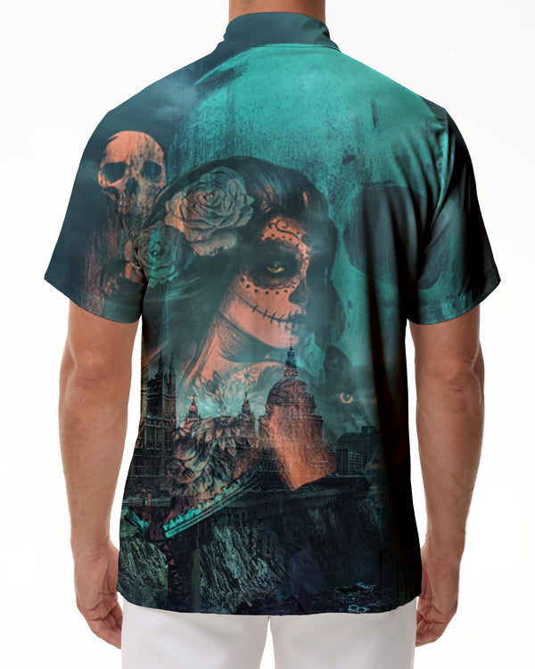 
Retro skull Hawaiian shirt men's summer shirt 3d retro street fashion summer casual shirt hip hop
                