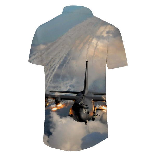 
Space and air force Hawaiian shirts rainforest mens fashion casual tropical tops cool short sleeve shirts beach style
                