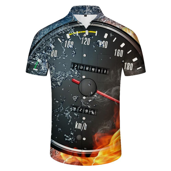 
Water meter casual loose men's casual loose short-sleeved shirt printed summer casual short-sleeved shirt Hawaiian tropical four seasons clothes
                