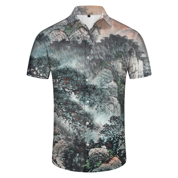 
Fine Art Men's Summer Shirt Short Sleeve Regular Fit Men's Casual Printed Pattern Hawaiian Short Sleeve
                