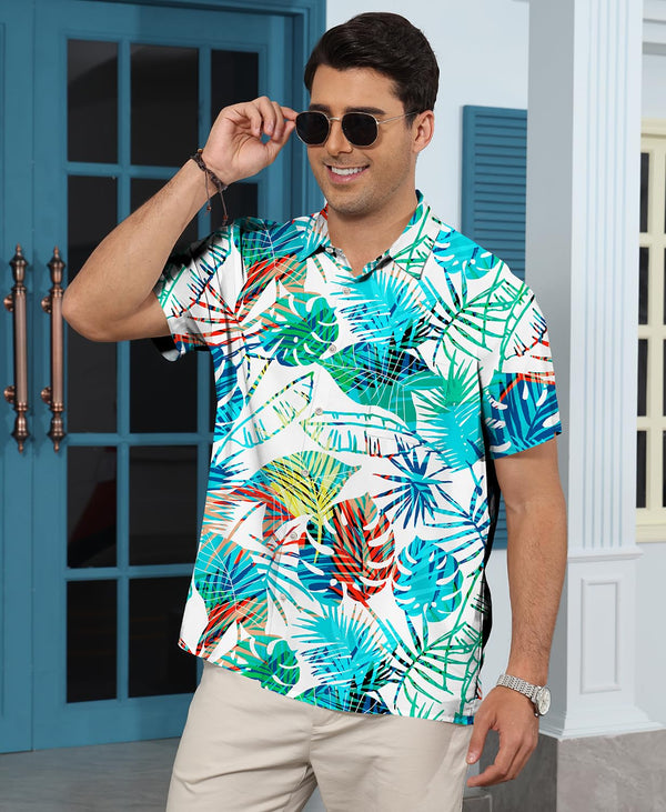 
Hawaiian Shit for Men Beach Summer Mens Buton Down Short Sleeve Shit Tropical Vacation Casual Clothes
                