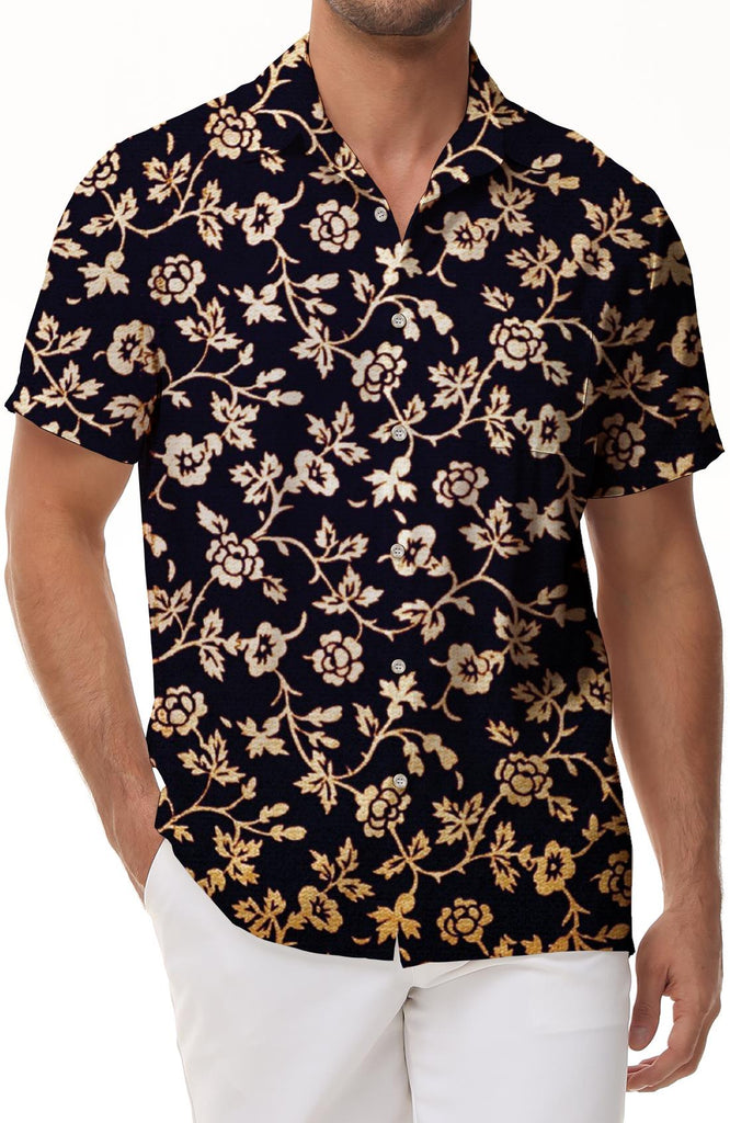 Tropical Four Seasons New Men's Printed Shirt Long Sleeve Hawaiian Shirt Loose Casual Fashion