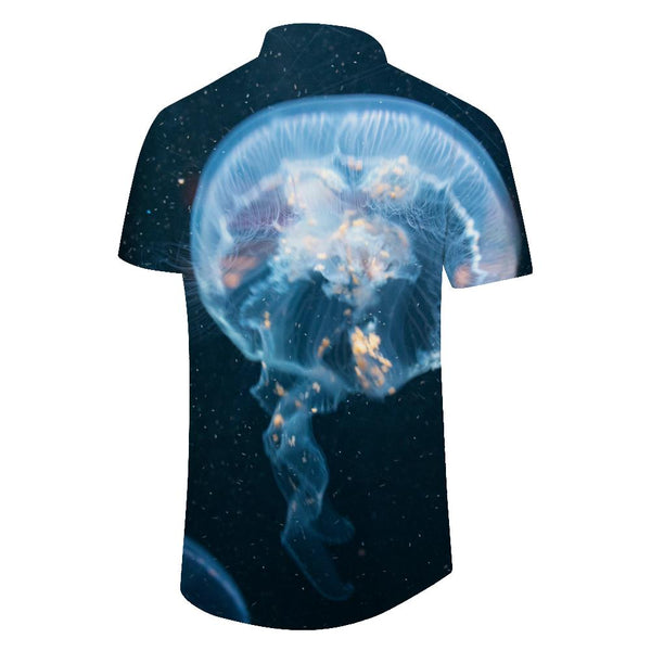 
Jellyfish Underwater World Magic Men's Daily Street Loose Casual Short Sleeves Printed Pattern Hawaiian Buttons Fashion Lapel Pocket Casual Short Sleeves
                