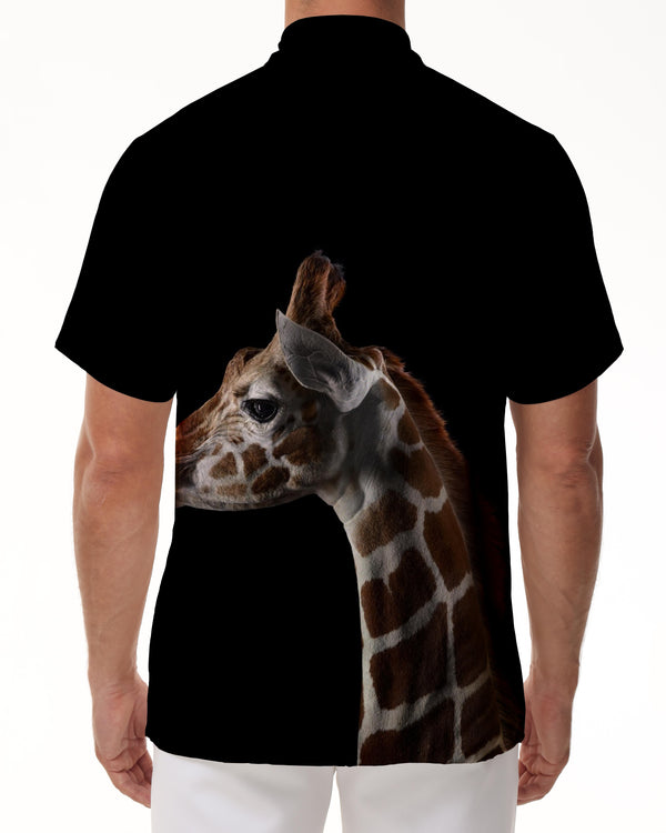 
Wild Animal 3D Printed Pattern Giraffe Mens Outdoor Leisure Hawaiian Fashion Button Lapel Printed Button Shirt Beach Top
                