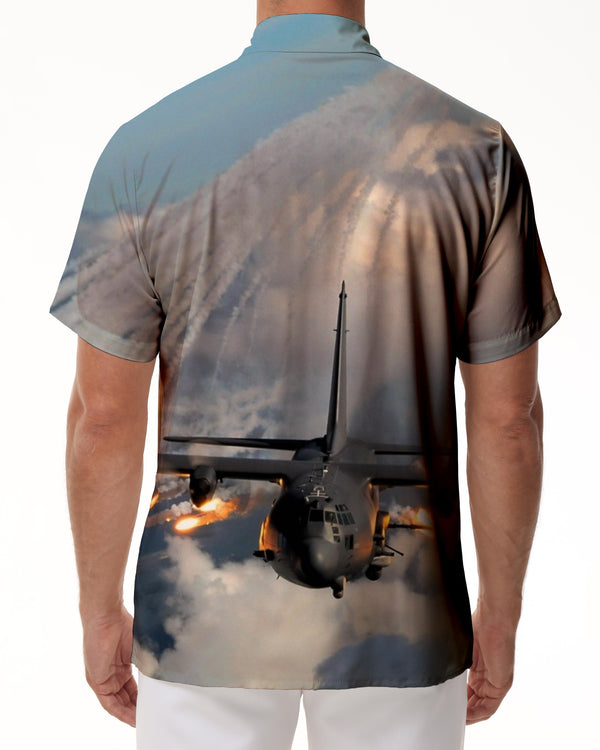 
Space and air force Hawaiian shirts rainforest mens fashion casual tropical tops cool short sleeve shirts beach style
                