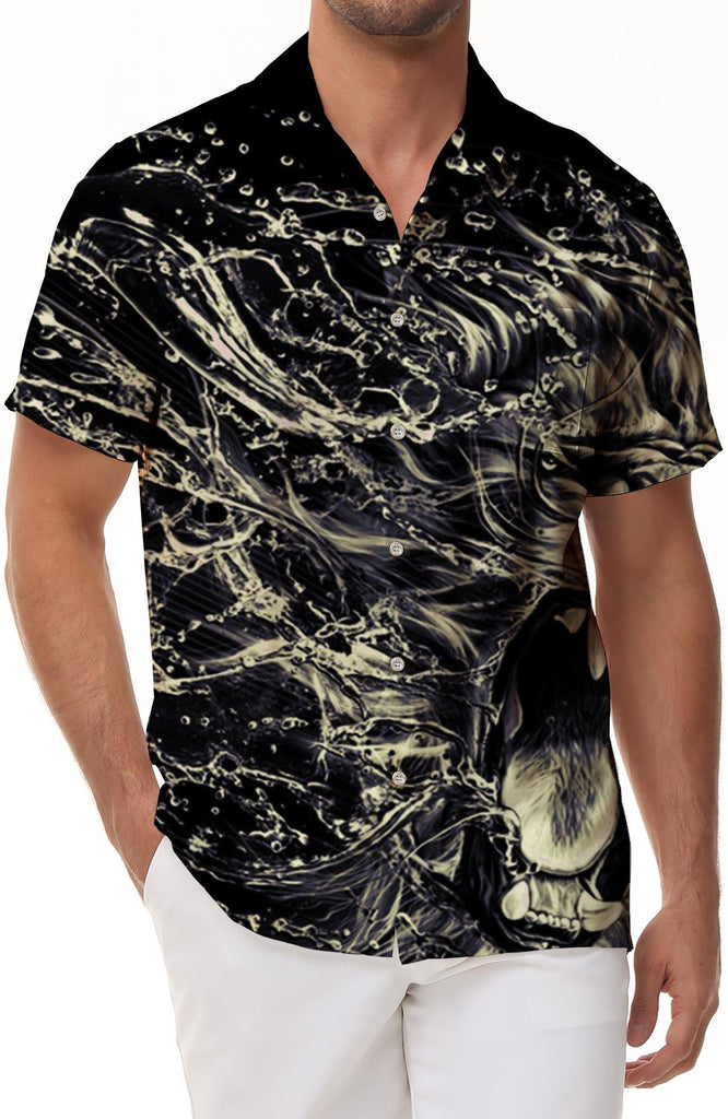 Men's Angry Lion Shirt 3D Printed Animal Theme Shirt Fashion Shirt Men's Summer Clothes Breathable Lapel Shirt