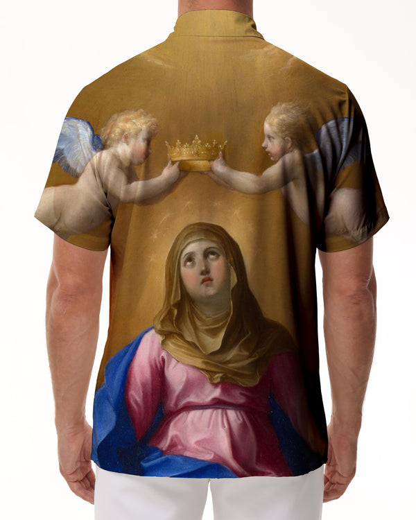 
Mens Virgin Mary Hawaiian Shirt Casual Loose Short Sleeve Street Style Novelty Shirt
                