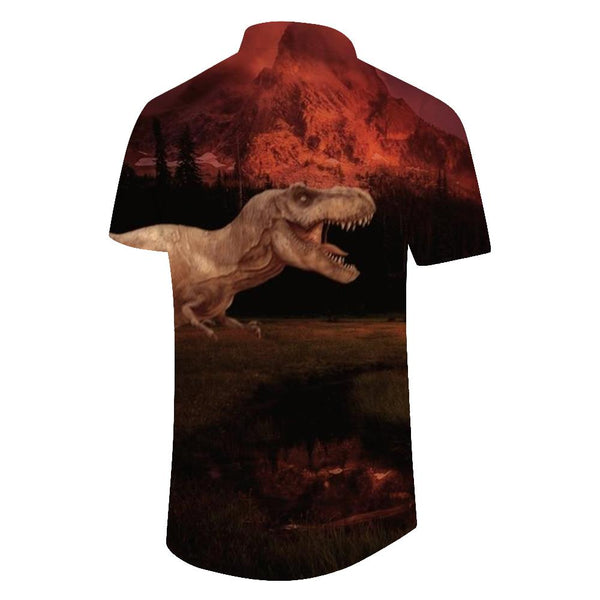 
Funny Dinosaur Hawaiian Shirt Men's Casual Loose Daily Travel Short Sleeve Shirt Hawaiian Button Lapel Pocket Short Sleeve Shirt Dinosaur
                