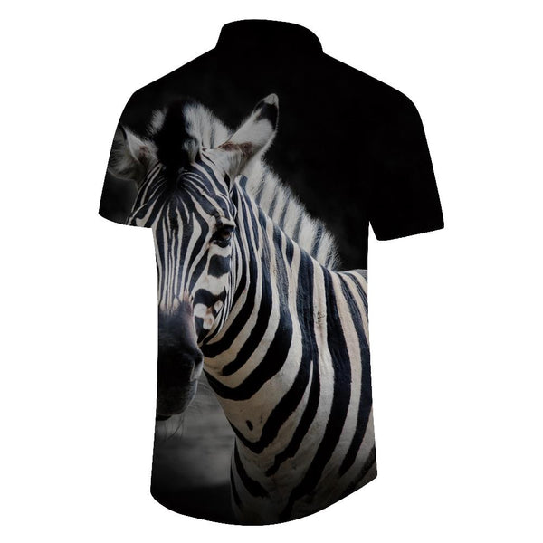 
Trendy Zebra Tropical Mens Shirt Mens Hawaiian Shirt Casual Fashion Summer Holiday Floral Beach Shirt Short Sleeve Button Down
                