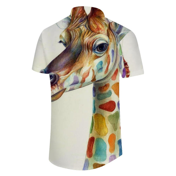 
Mens Hawaiian Shirts Trendy Short Sleeve Giraffe Color Hawaiian Tops Casual Wear Summer Shirts Suitable for Beach Holiday Party
                