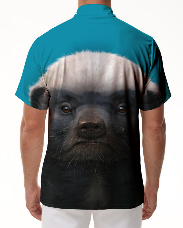 
Mutant Animal Retro Short Sleeve Shirt Tops Casual Hawaiian Clothing Men's Loose Breathable
                