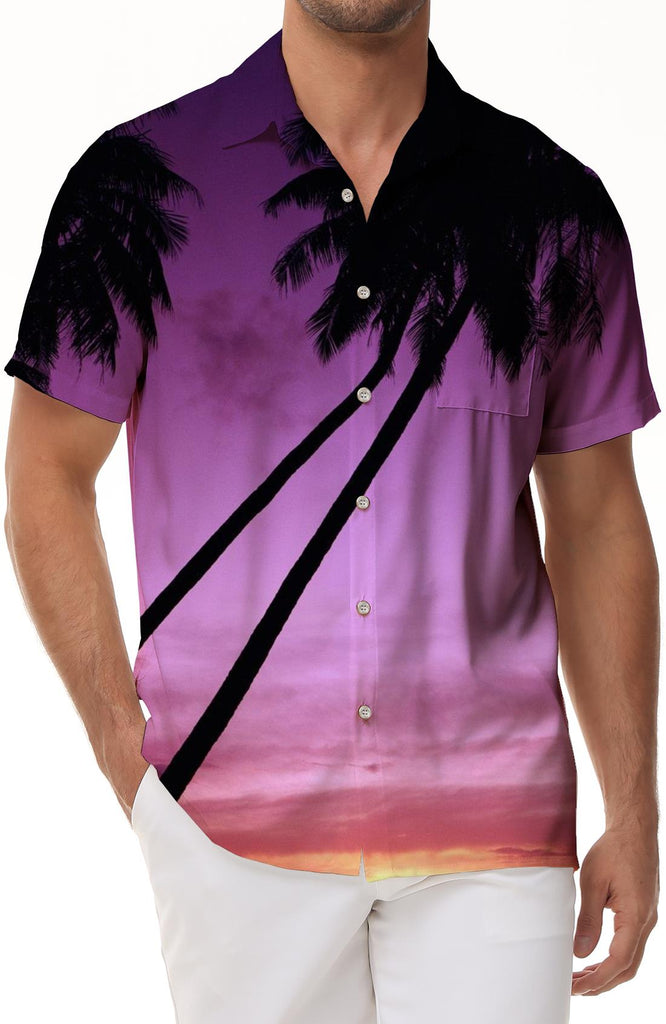 New Beach Casual Style Men's Pattern Short Sleeve Button Shirt Casual Vacation Seaside Summer Fashion Shirt Button Shirt