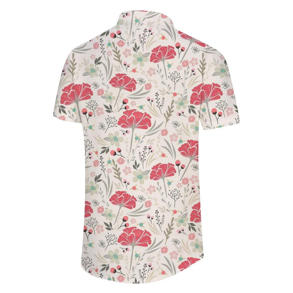 
Summer floral beach Hawaiian button-down lapel style shirt men's casual loose 3d digital printing short sleeve
                