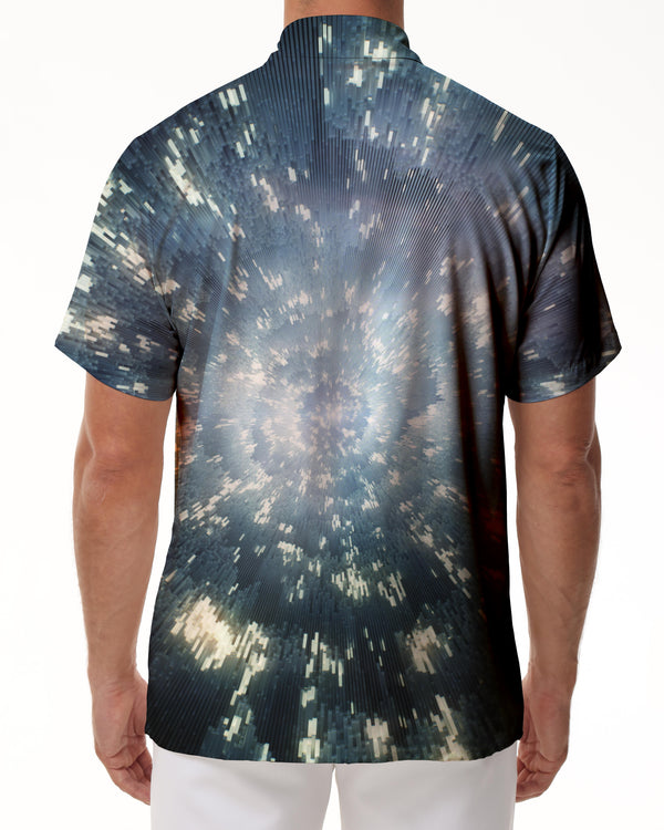 
Fireworks print 3d digital print men's short-sleeved shirt casual style daily street shirt Hawaiian button four seasons trendy shirt
                