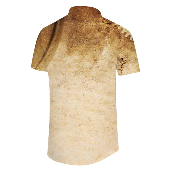 
Abstract brown rust color men's shirt short sleeve regular fit shirt daily casual work regular fit tops
                