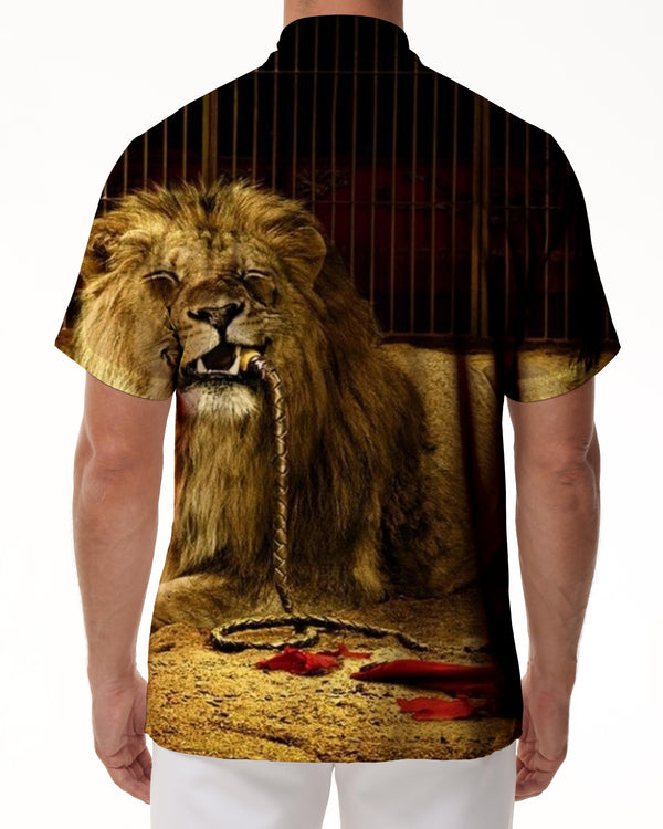 
Snow Lion Print Hawaiian Shirt Men's Summer Beach Casual Short Sleeve Button Mixed Color
                