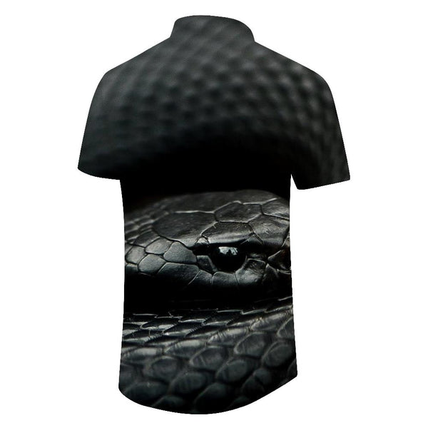
Summer Men's Snake 3D Printed Short Sleeve Comfortable Fashion Weird Animal Pattern Hip Hop Trendy Clothing Lapel Casual Tops
                
