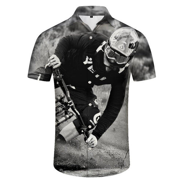 
Sports Cycling Fashion Men's Cycling Summer Shirt Hawaiian Button Casual Style Short Sleeve Top Breathable Summer
                