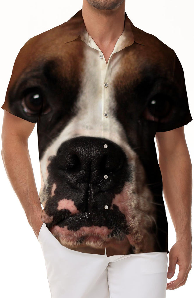 3D Printed Animal Pattern Funny Fun Fashion Cool Short Sleeve Shirt Men's Button Lapel Casual Loose Tropical Top