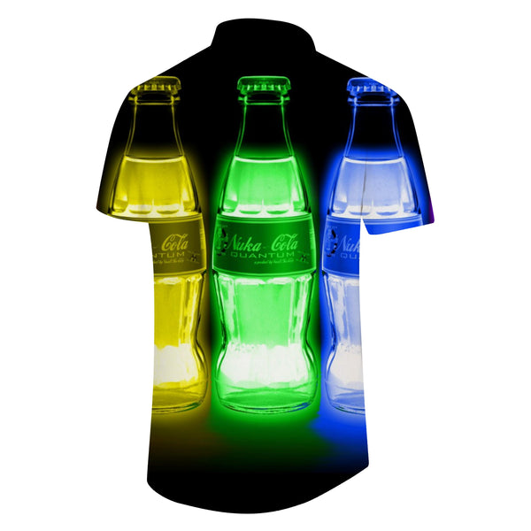 
Colorful summer design 3D printed shirt cola beverage bottle flower short sleeve men's short sleeve street top popular
                