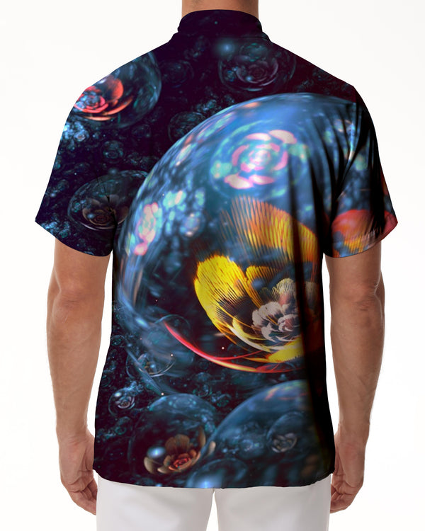 
Mixed Color Bubble Rose Men's Hawaiian Shirt Button Lapel Summer 3D Printed Short Sleeve Top Casual Shirt Beach
                