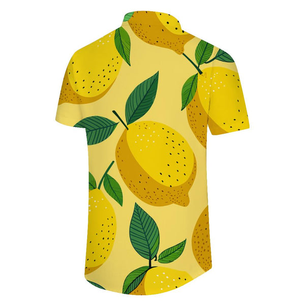 
Lemon Print Shirt Hawaiian Shirt Men Bright Citrus Fruit Casual Shirt Shirt Short Sleeve Fashion
                
