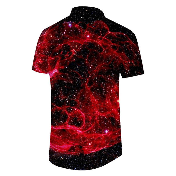 
Art Galaxy Space Casual Men's Street Loose Daily Travel Beach Hawaiian Button Lapel Fashion Pocket Tops
                