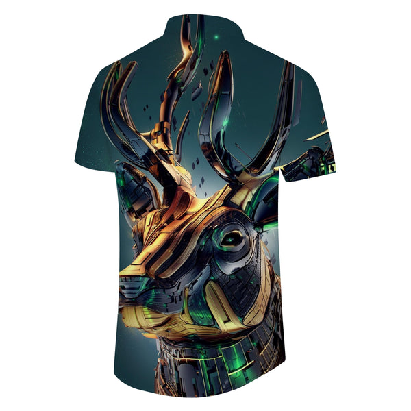 
Mechanical Cool Deer Camouflage Hunting Men's Casual Style Lapel Short Sleeve Shirt Breathable Hawaiian Shirt Casual
                