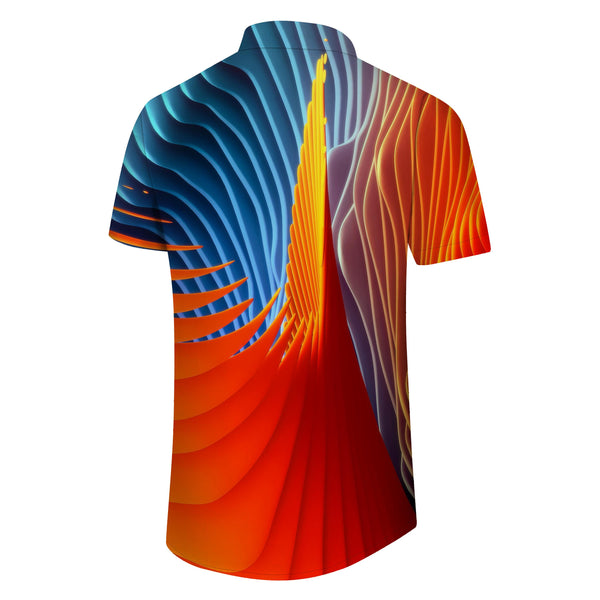 
Vintage Style Summer 3d Digital Printing Casual Men's Shirt Short Sleeve Beachwear Hawaiian Buttons Geometric Pattern Rich Colors
                