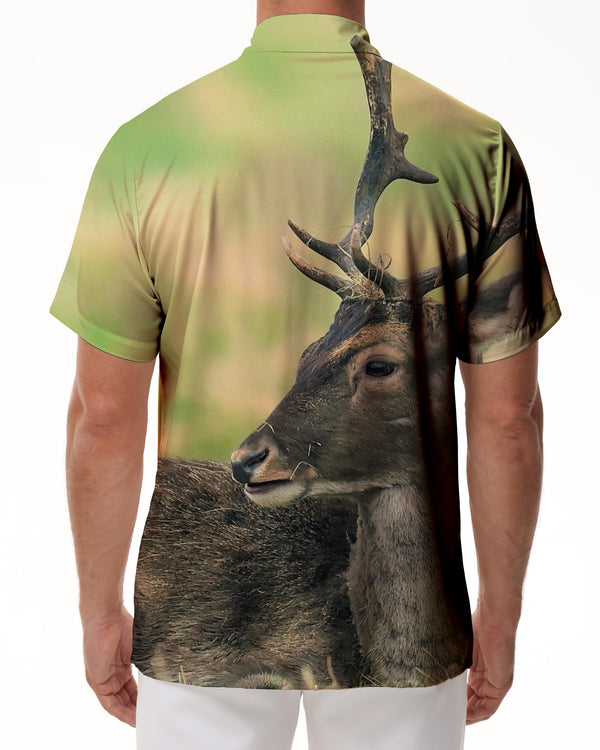 
Brown Deer Buck Scottish Wild Mens Hawaiian Shirt Short Sleeve Lapel Button Fashion Shirt Beachwear
                