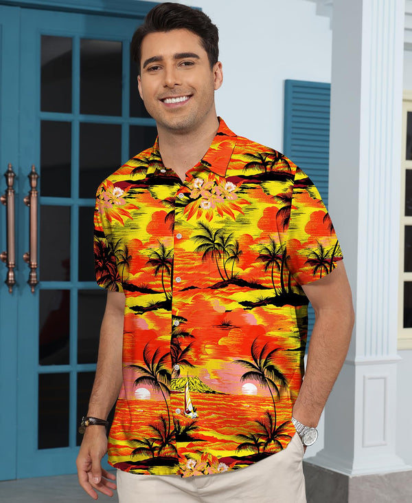 
Hawaiian Shit for Men Beach Summer Mens Buton Down Short Sleeve Shit Tropical Vacation Casual Clothes
                