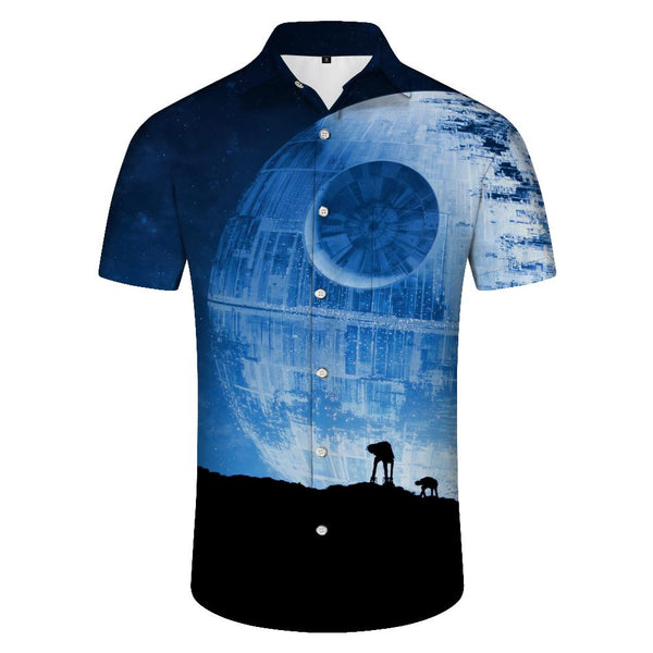 
Appearance Planet Fashion Men's Casual Loose Fashion Button Lapel Pocket Hawaiian Tropical Summer Short Sleeve Shirt Beach
                