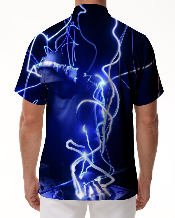 
Disc Lightning Pattern Top Outdoor Street Short Sleeve Fashion Print Fashion Daily Simple Loose Style Short Sleeve Shirt Hawaii
                