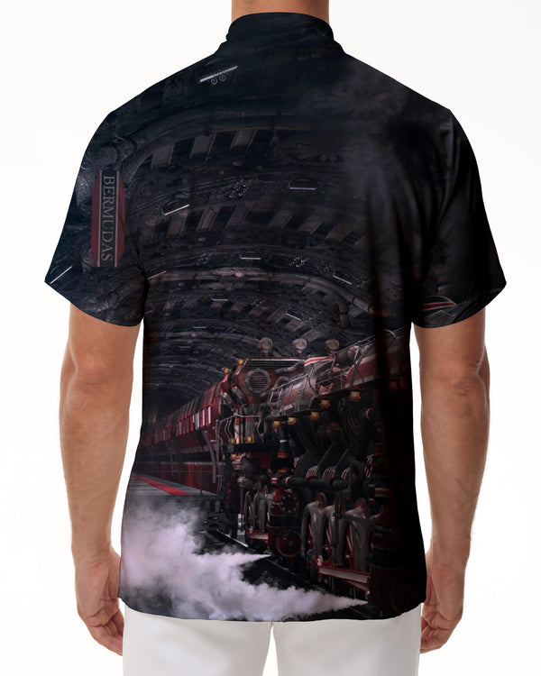 
Steam Train Printed Men's Shirt Casual Short Sleeve Button-Up Beach Tropical Shirt Fashion Summer
                