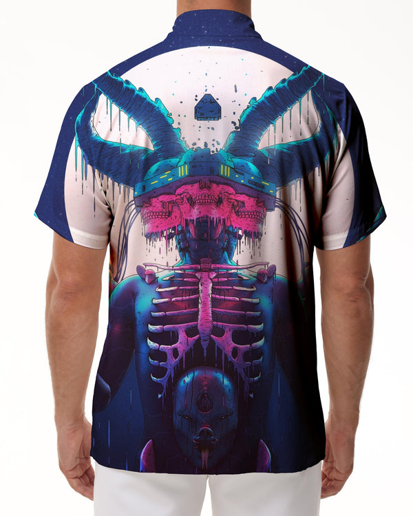 
Artistic Personalized Abstract Hawaiian Skull Tropical Short Sleeve Button-Up Beach Shirt Vacation Seaside
                