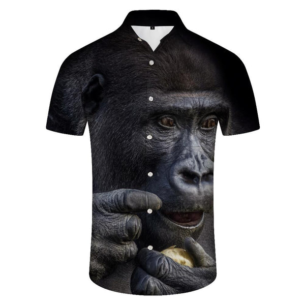 
Funny Monkey Men's 3D Printed Short Sleeve Fashion Trend Personality Shirt Hip Hop Harajuku Casual Summer Tops Street
                
