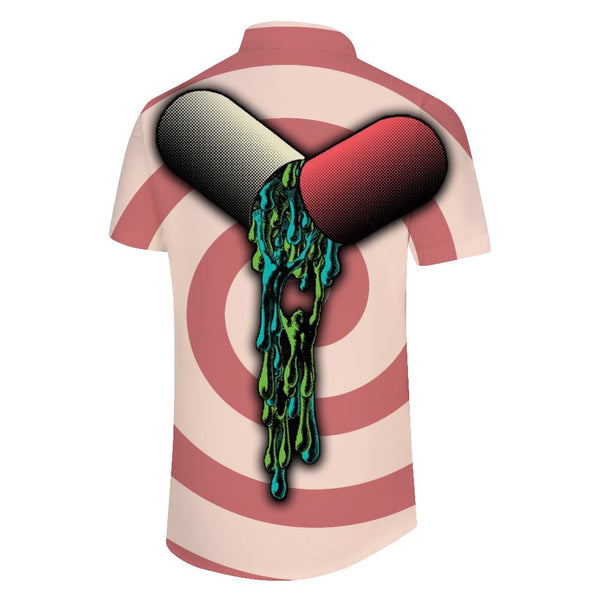 
Hip Hop Abstract Personalized Pill Capsule 3D Printed Men's Short Sleeve Shirt Funny Lapel Short Sleeve Street Trend Creative Summer Top Loose
                