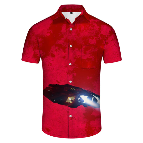 
Red Blood Abstract Men's Shirt Casual Micro-Stretch Short Sleeve Button Shirt Pocket Beach Vacation
                