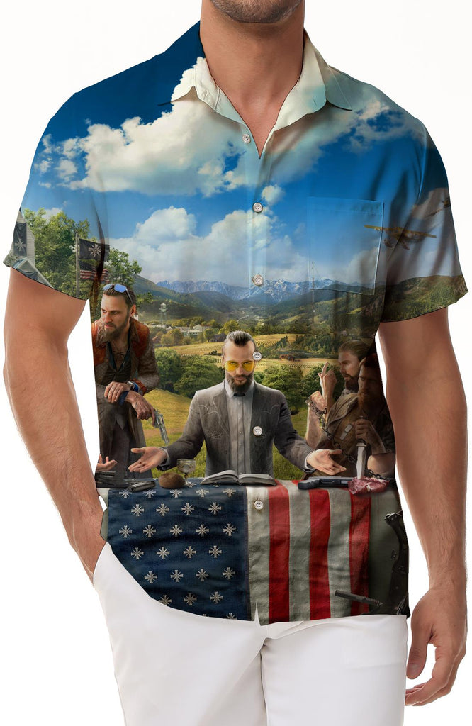 Tropical jungle 3d print Hawaiian shirts men street short sleeve tops harajuku lapel button down loose shirts summer fun