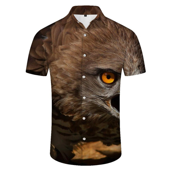 
Bald Eagle Men's Hawaiian Shirt Vintage Tropical Short Sleeve Button Down Men's Beach Shirt Indoor
                