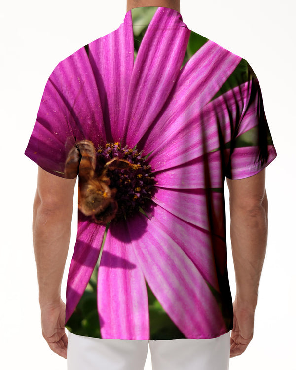 
Hawaiian Button Lapel Pocket Shirt Pink Floral Mens Summer Beach Tropical Short Sleeve Button Shirt
                