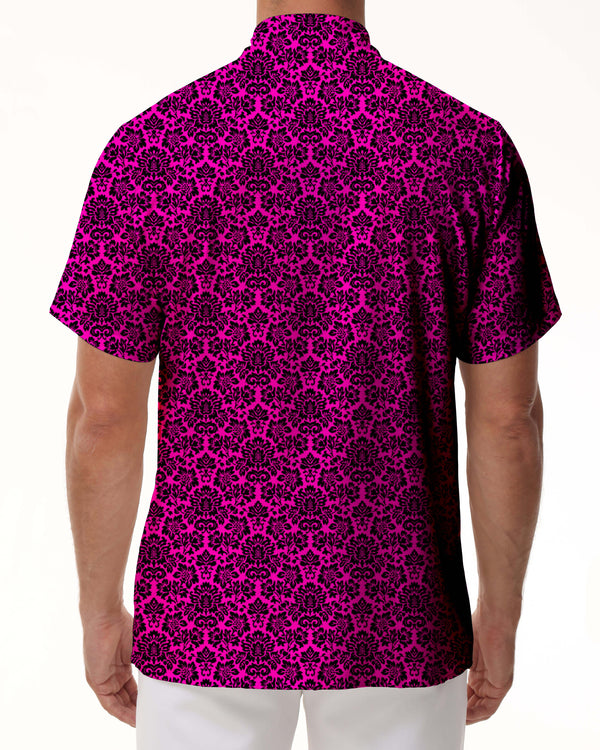 
Leopard Print Men's Short Sleeve Button-Up Fashionable Shirt Rainforest Four Seasons Summer Fashion Style Breathable Short Sleeve Shirt Hawaii
                