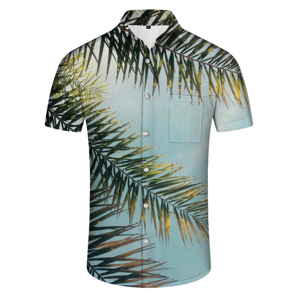 
Vacation travel beach fashion trend leisure 3D digital printing short sleeve tropical Hawaii short sleeve shirt daily simple
                