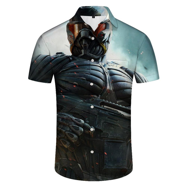 
Outer Space Robot Shirt Hawaiian Lapel Pocket Shirt Men's Casual Clothing Pattern Shirt Personalized
                