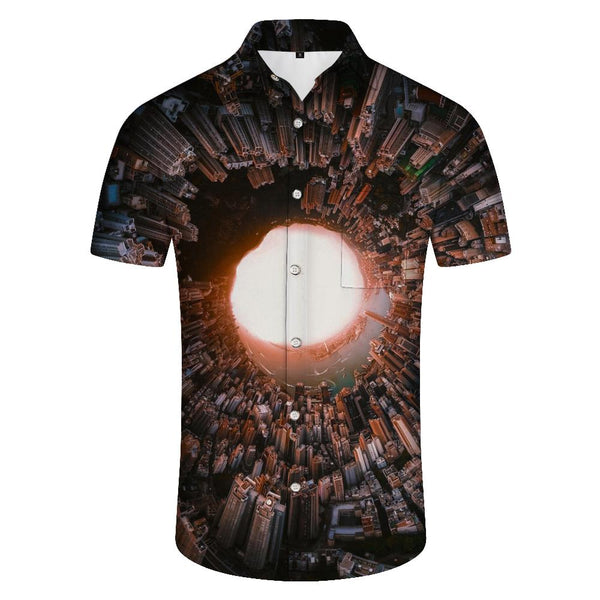 
Design Traveling through time mens casual button down hawaiian shirt summer tropical clothing mens print beachwear vintage
                